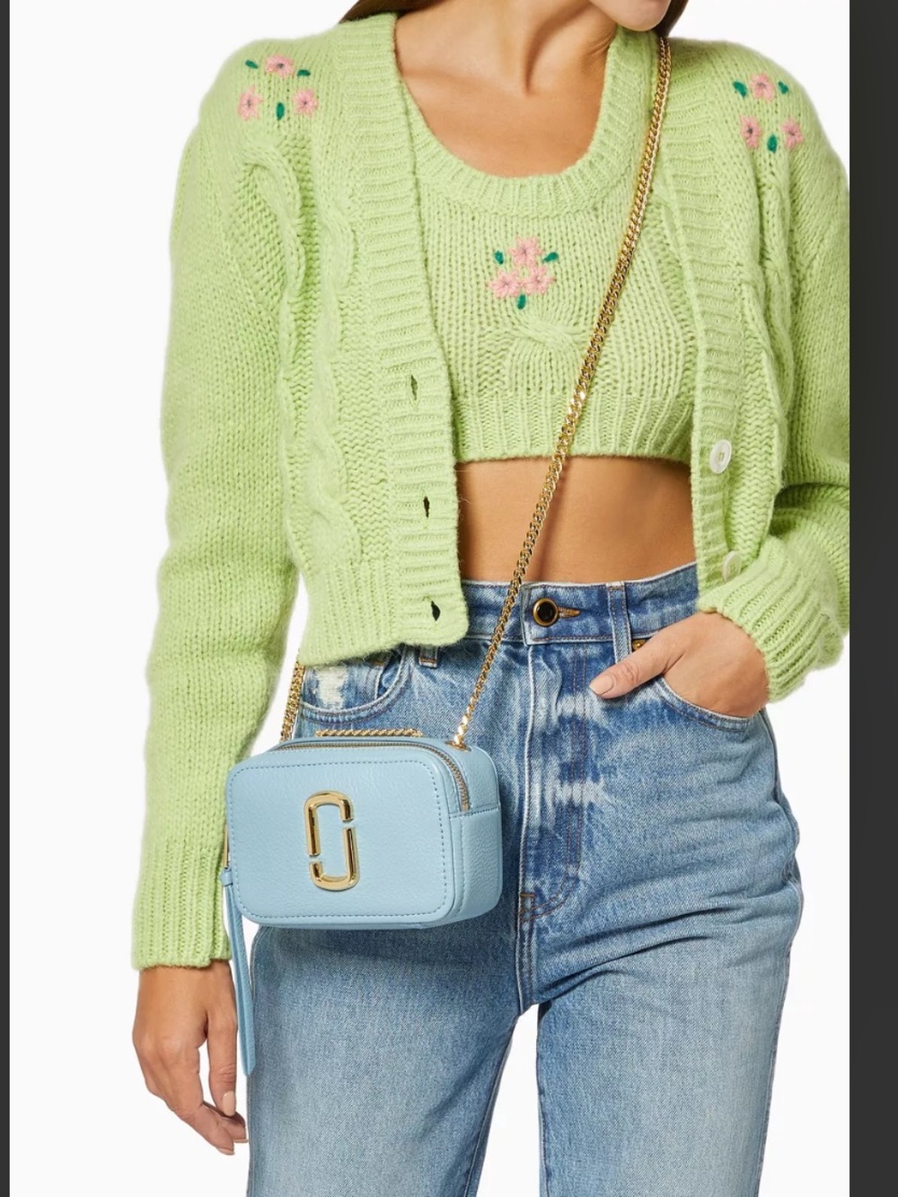 Marc Jacob’s Blue Glam Shot Crossbody Bag